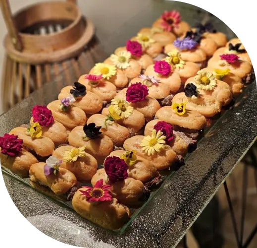 desserts on the tray