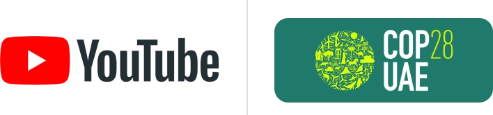 youtube and cop28 logo